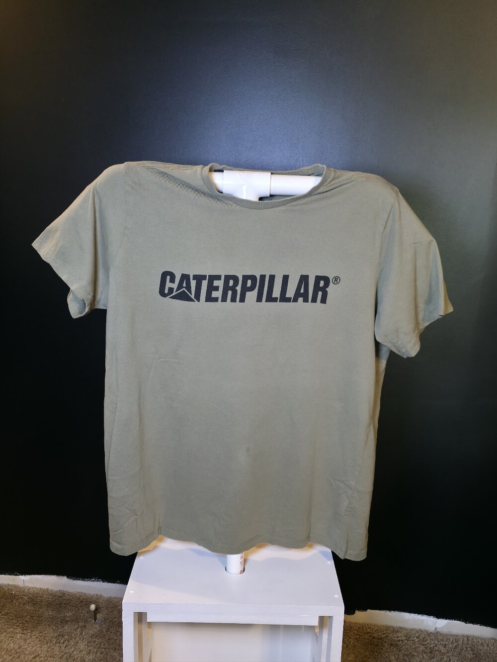 Caterpillar Olive Green Logo Tee